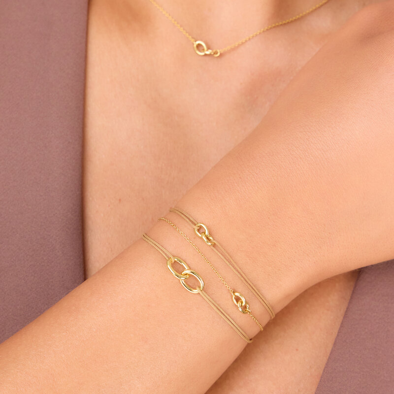 Freundschaftsarmband ETERNAL TOUCH, 14 Karat Wei�gold