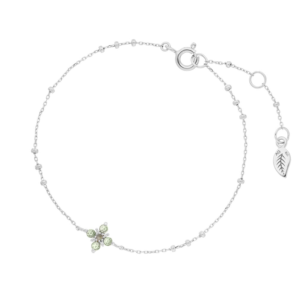 Armkette BLOOM, Labradorit/Aventurin, 925 Sterlingsilber