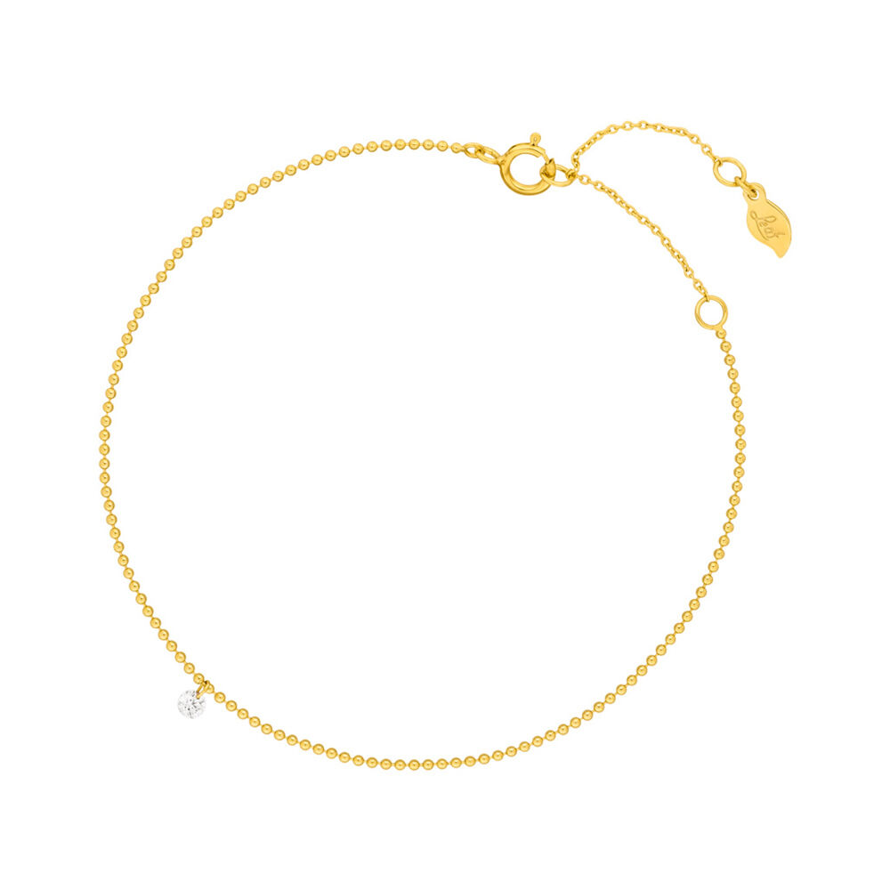 Armkette PURE Ball Chain, Diamant, 14 Karat Gelbgold