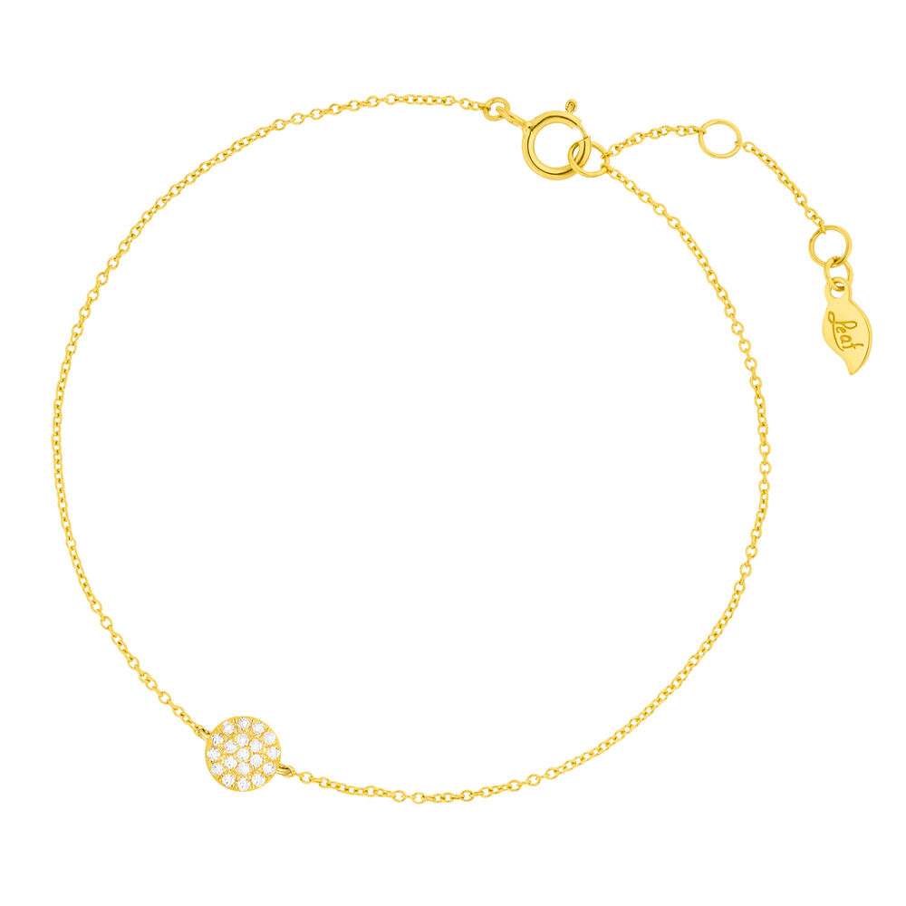 Armkette Pav� mit Diamanten, 18 Karat Gelbgold