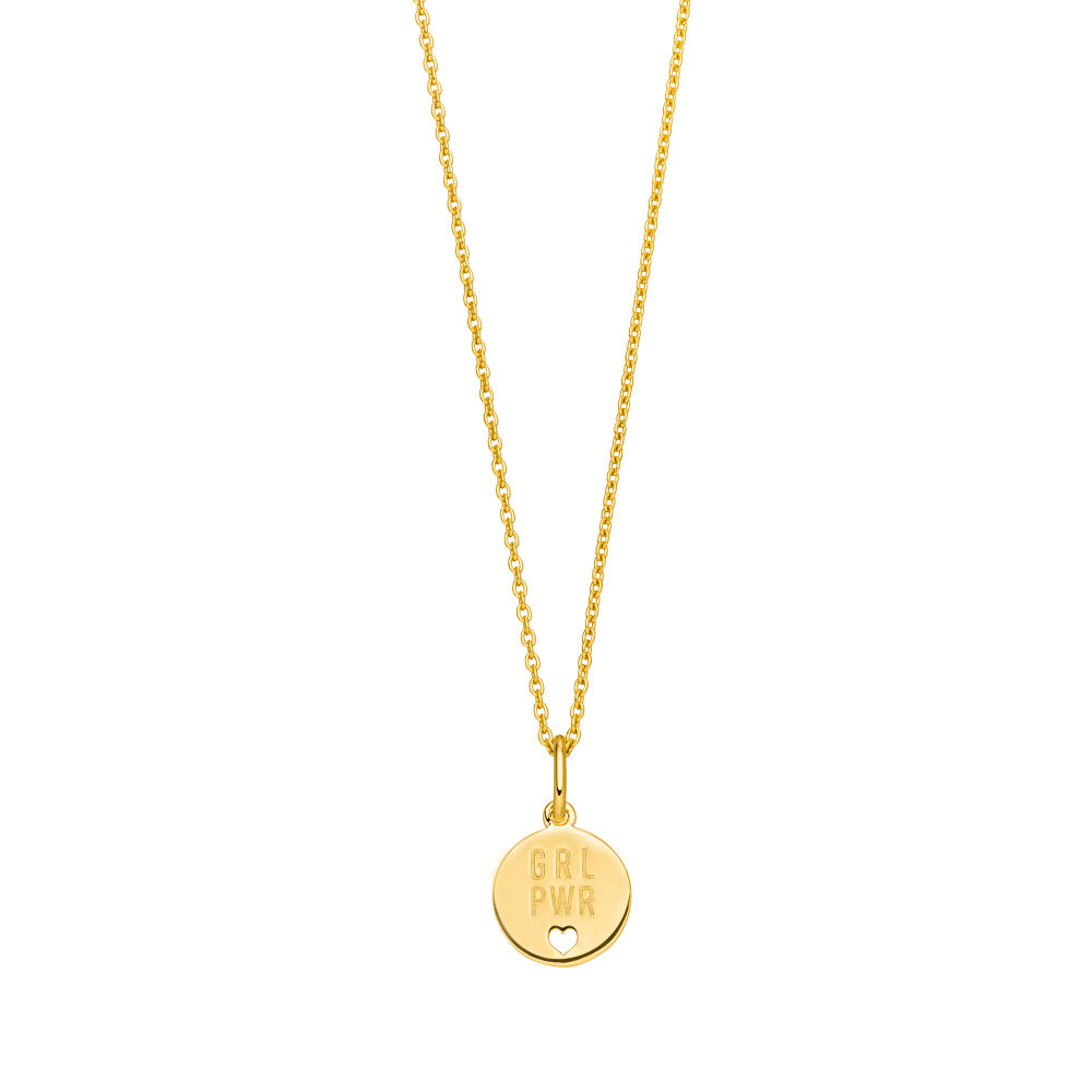 Charity Halskette GRL PWR, 18 Karat Gelbgold
