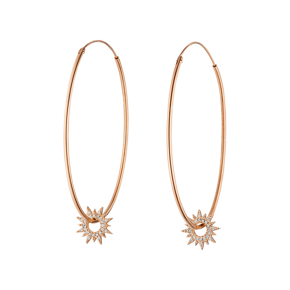 Creole Sparkling Sun, 45mm, 18 K Ros�gold vergoldet