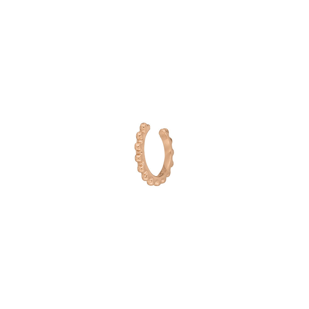 Earcuff Bubbles, 10 mm, 18 K Rosegold vergoldet