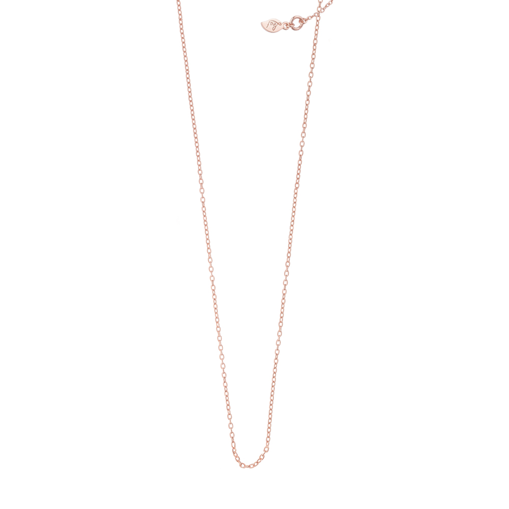 Gliederhalskette, 80 cm, 18 Karat Rosegold vergoldet