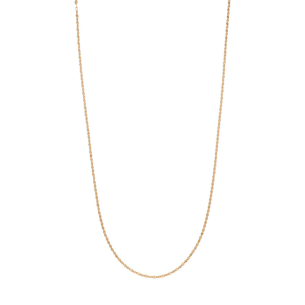 Halskette Shiny Twist, 14 Karat Rosegold 