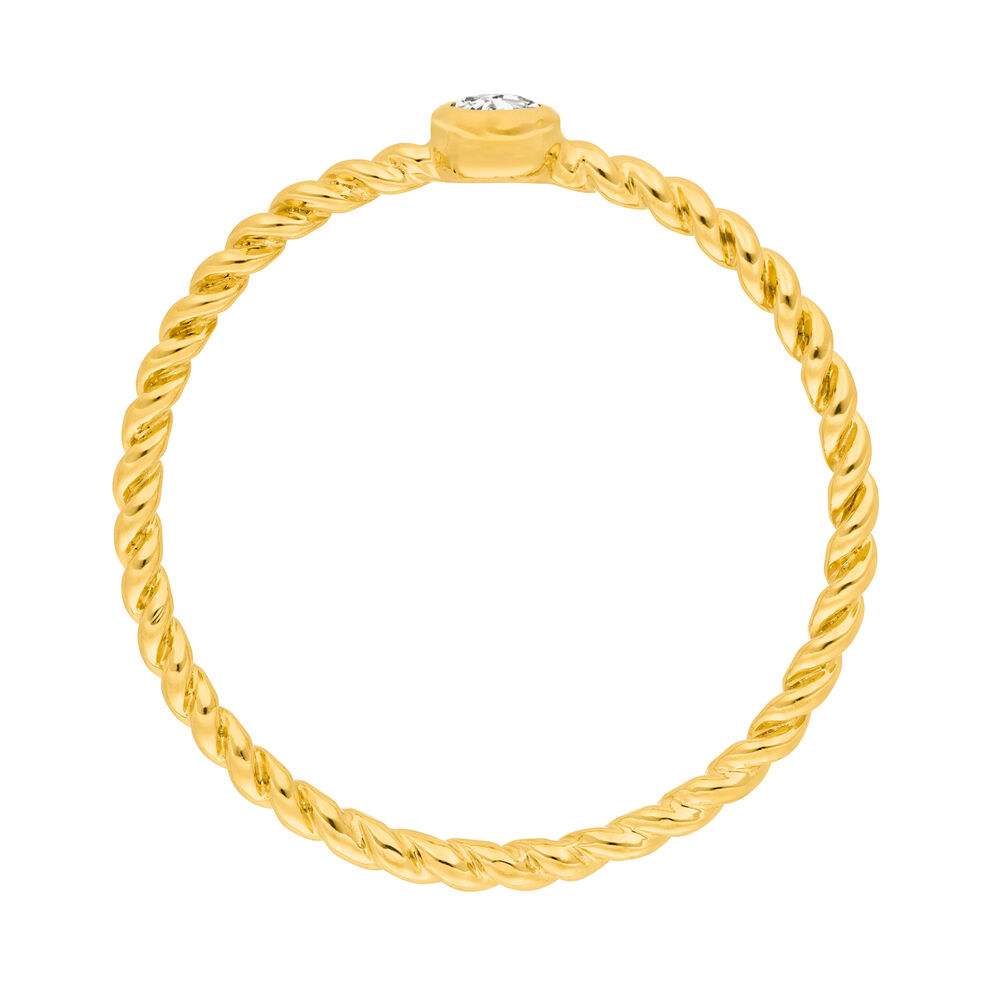 Ring Solitaire, 18 Karat Gelbgold 