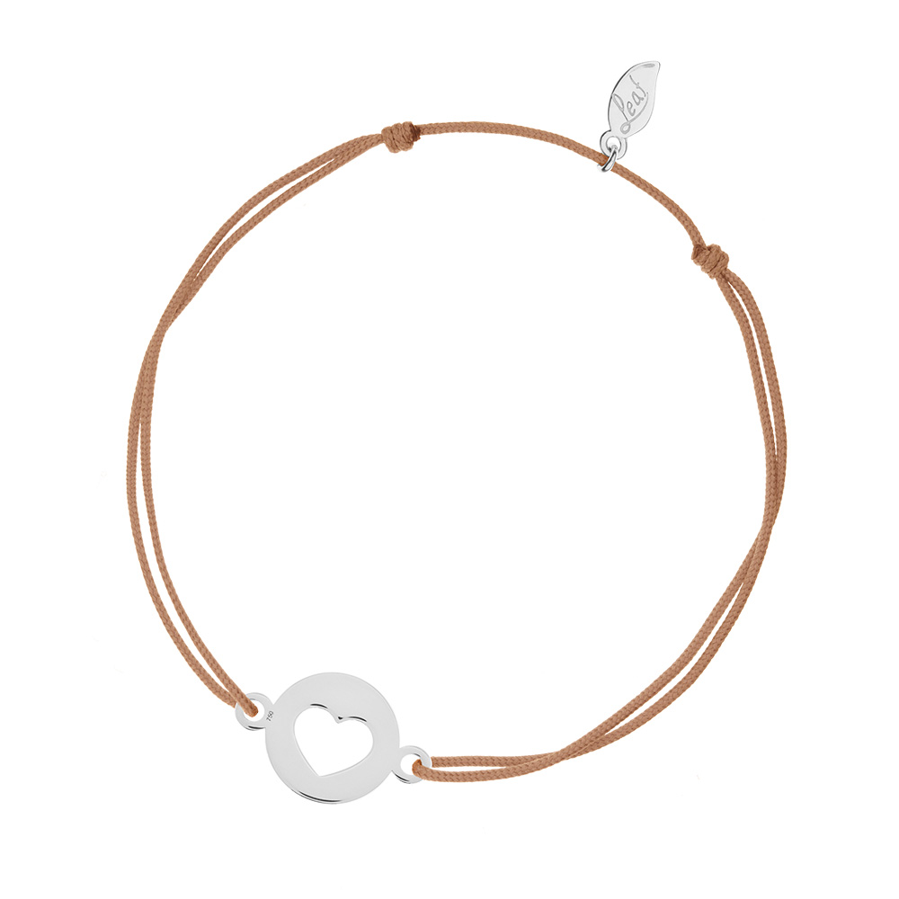 Freundschaftsarmband Heart, 14 Karat Wei�gold