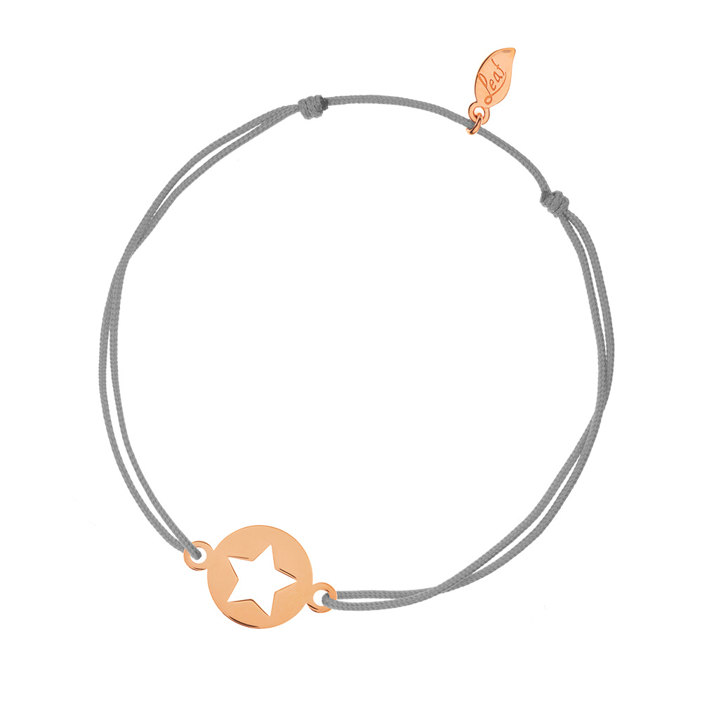 Freundschaftsarmband Star, 14 Karat Rosegold