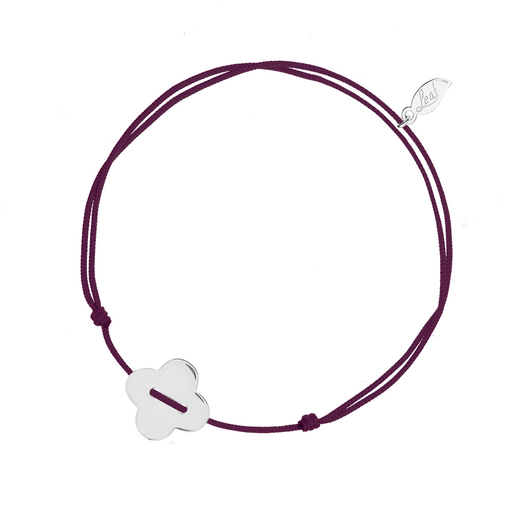 Fu�b�ndchen Clover, Silber, Bordeaux