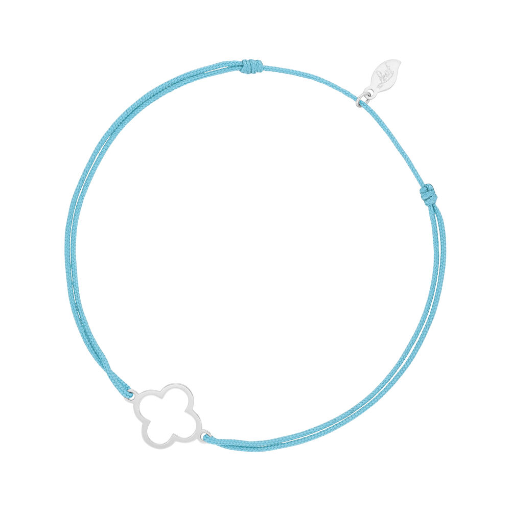Fu�b�ndchen GENTLE CLOVER, 14 K Wei�gold, T�rkis