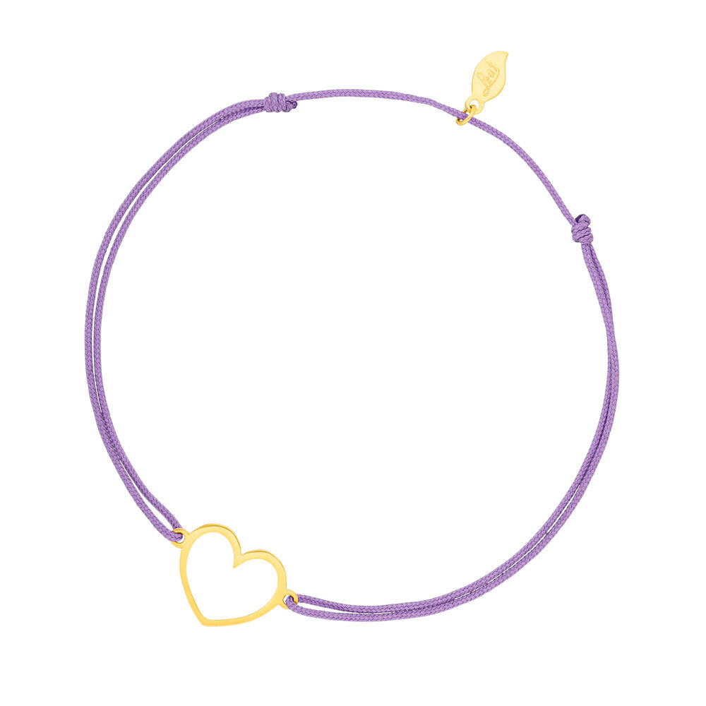 Fu�b�ndchen GENTLE HEART, 14 K Gelbgold, Violett