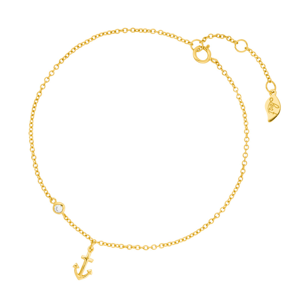 Fu�kette ANCHOR, 18 K Gelbgold vergoldet