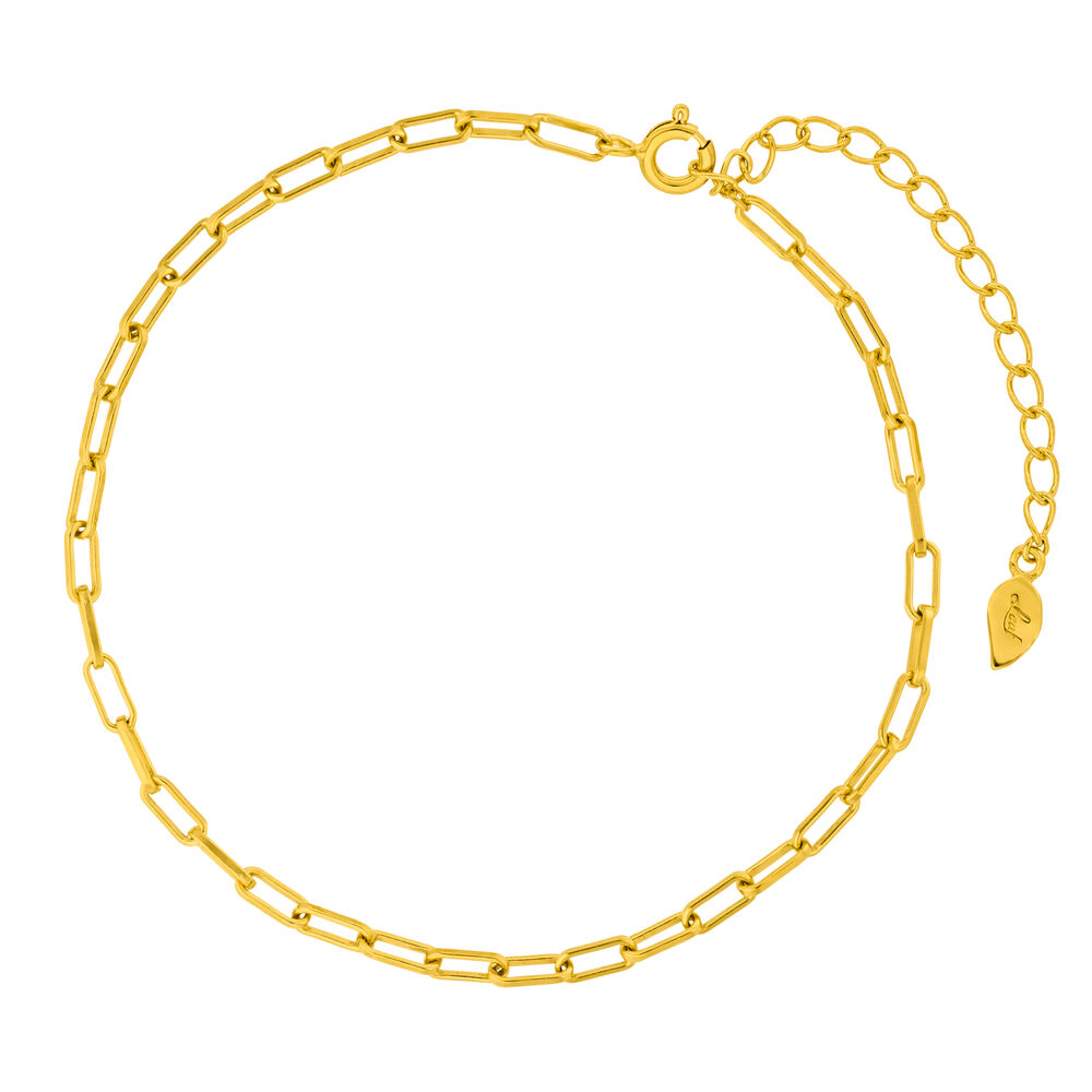 Fu�kette CUBE I, 18 Karat Gelbgold vergoldet