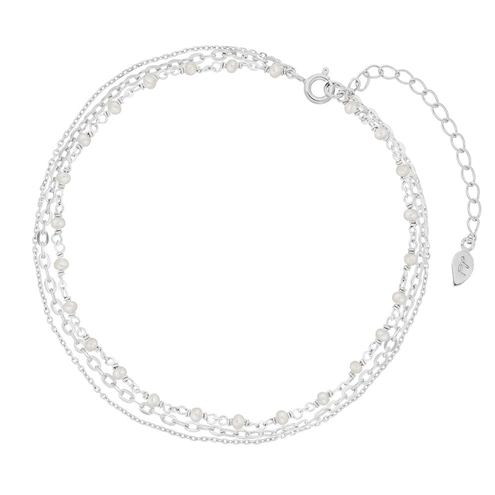 Fu�kette PEARL FLOW, 925 Sterlingsilber