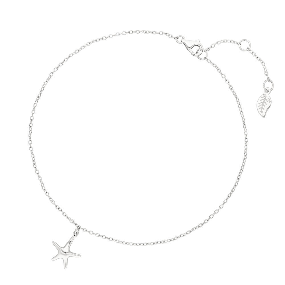 Fu�kette STARFISH, 925 Sterlingsilber