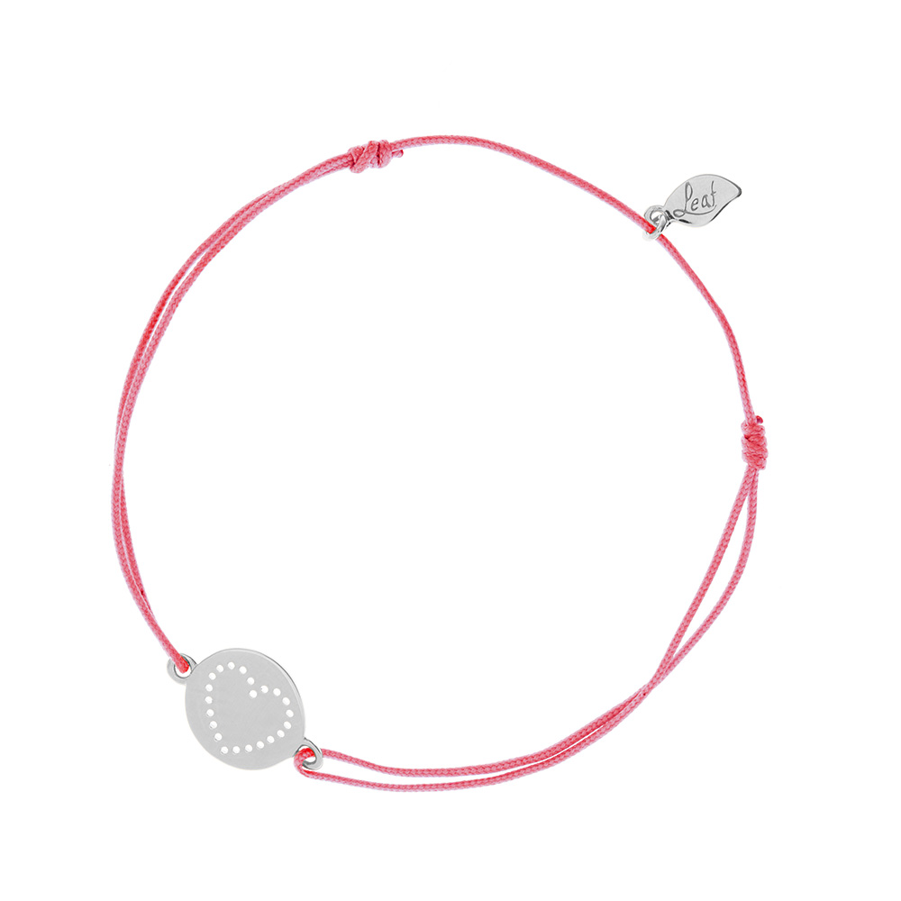 Gl�cksb�ndchen For KidsDisc HEART, 925 Sterlingsilber, rosa, Kids