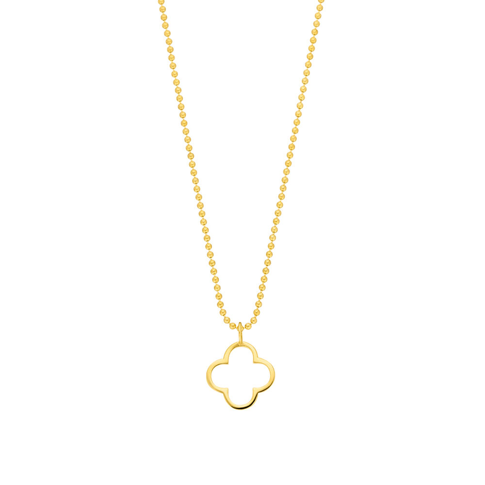 Halskette GENTLE CLOVER, 14 Karat Gelbgold
