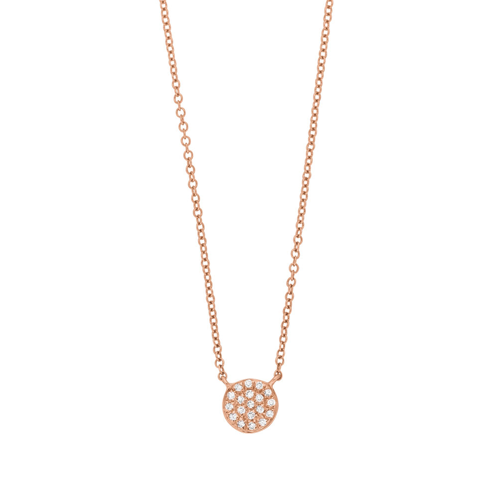 Halskette Pav� mit Diamanten, 18 Karat Rosegold