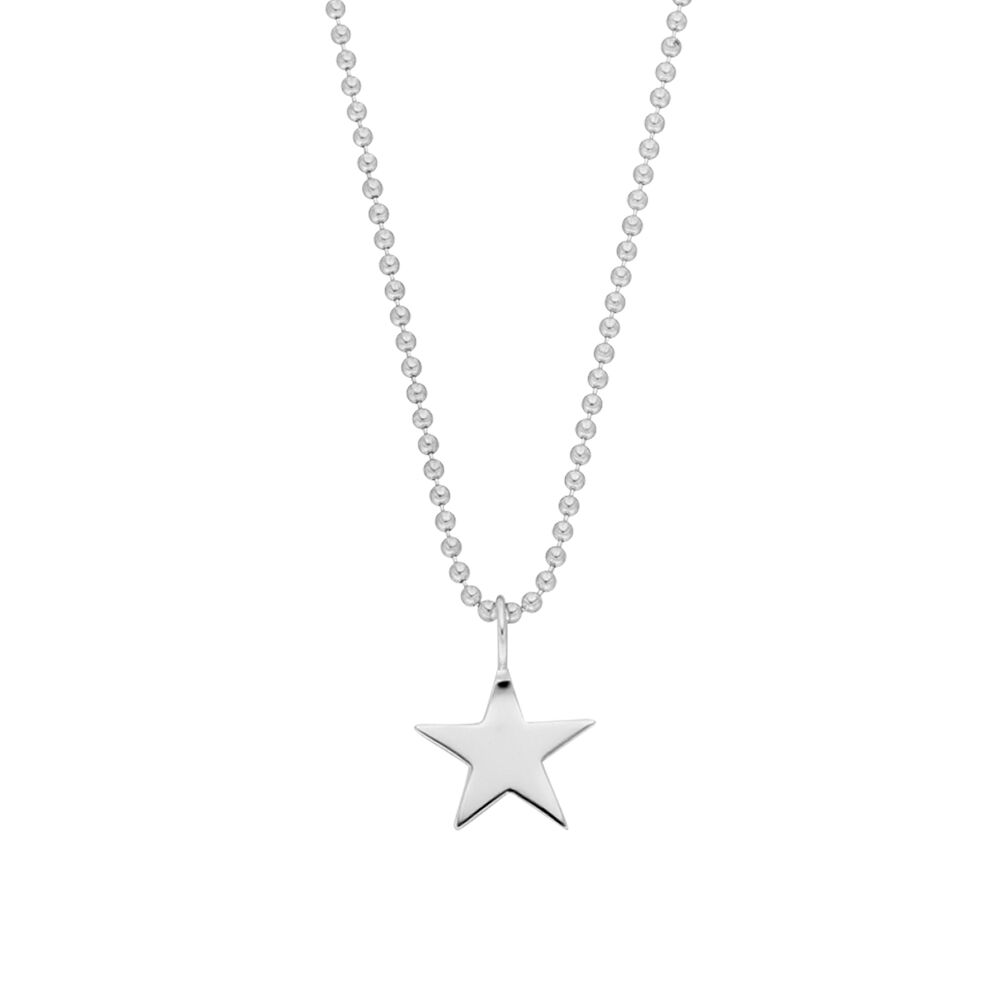 Halskette STAR, 14 Karat Wei�gold