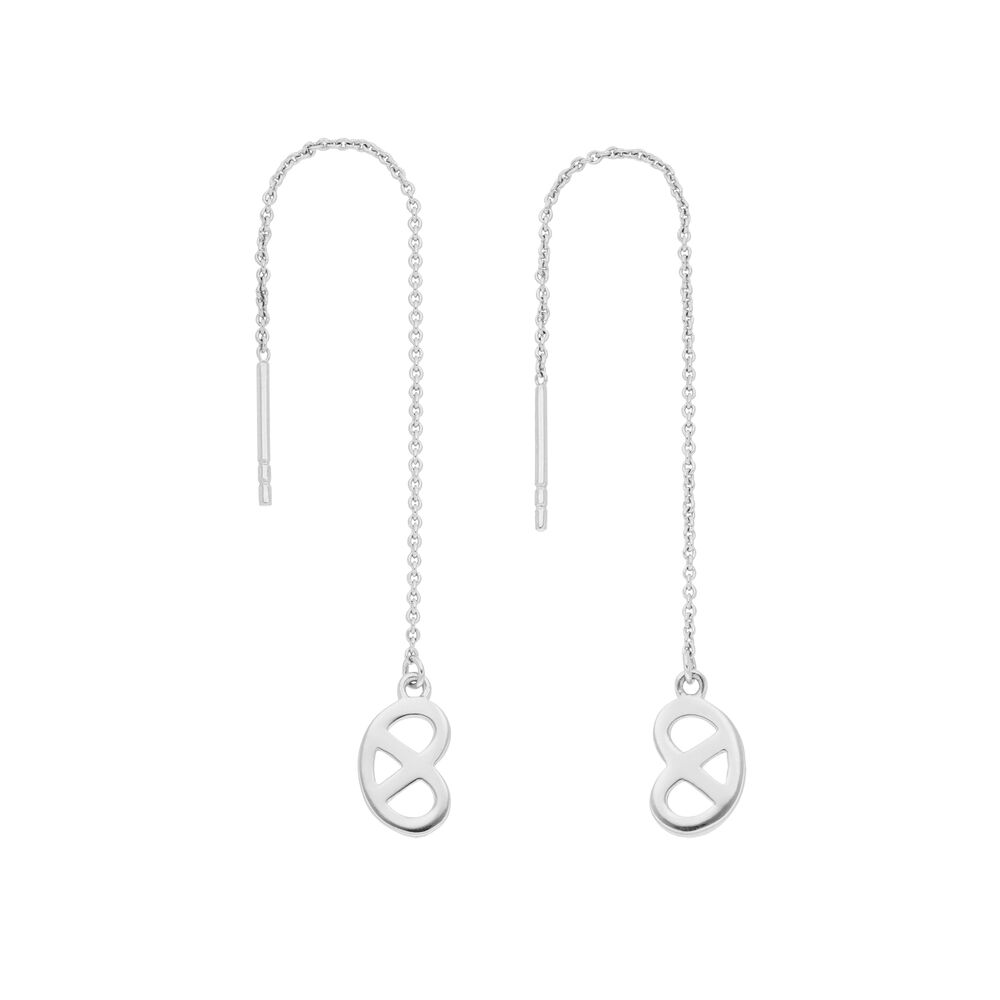 Kettenohrh�nger Brezn mit Zirkonia, 925 Sterlingsilber