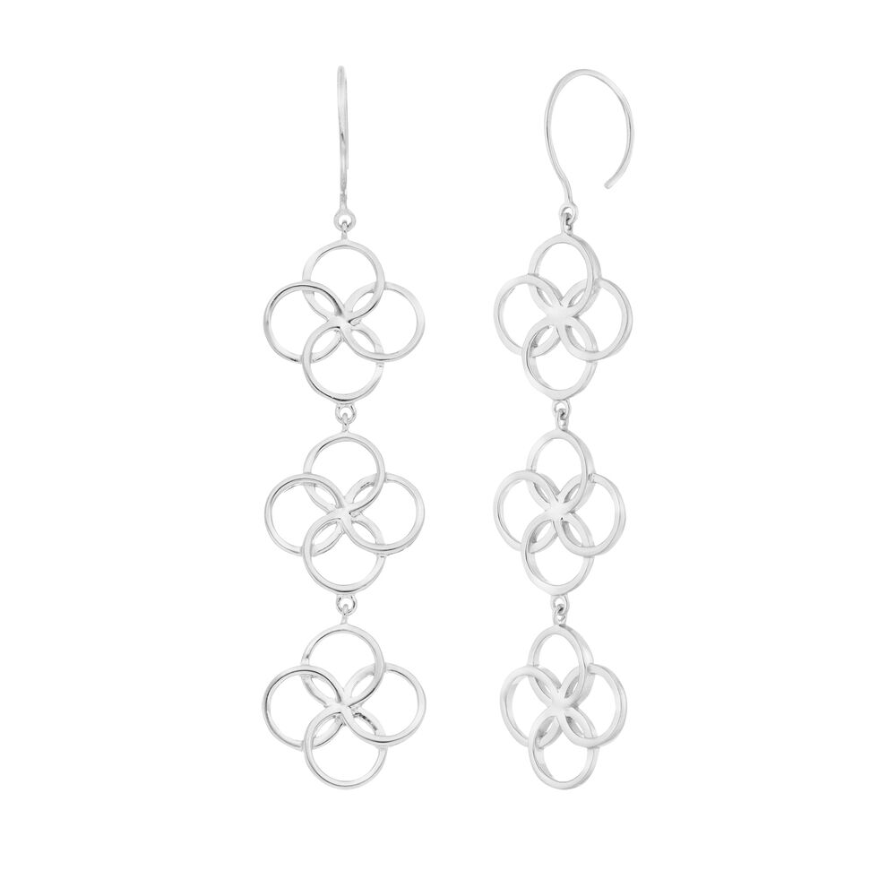 Ohrh�nger Clover Charm, 925 Sterlingsilber