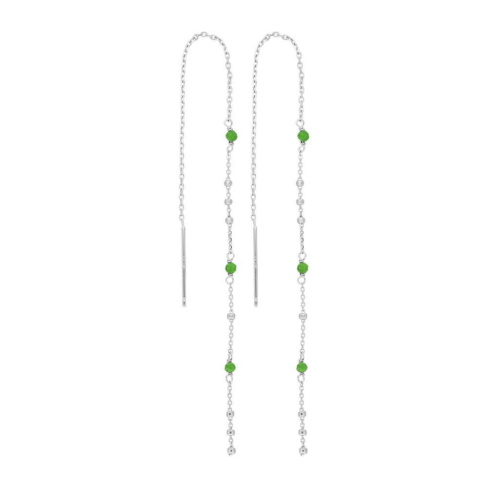 Ohrh�nger Flying Gems, Gr�ner Achat, 925 Sterllingsilber