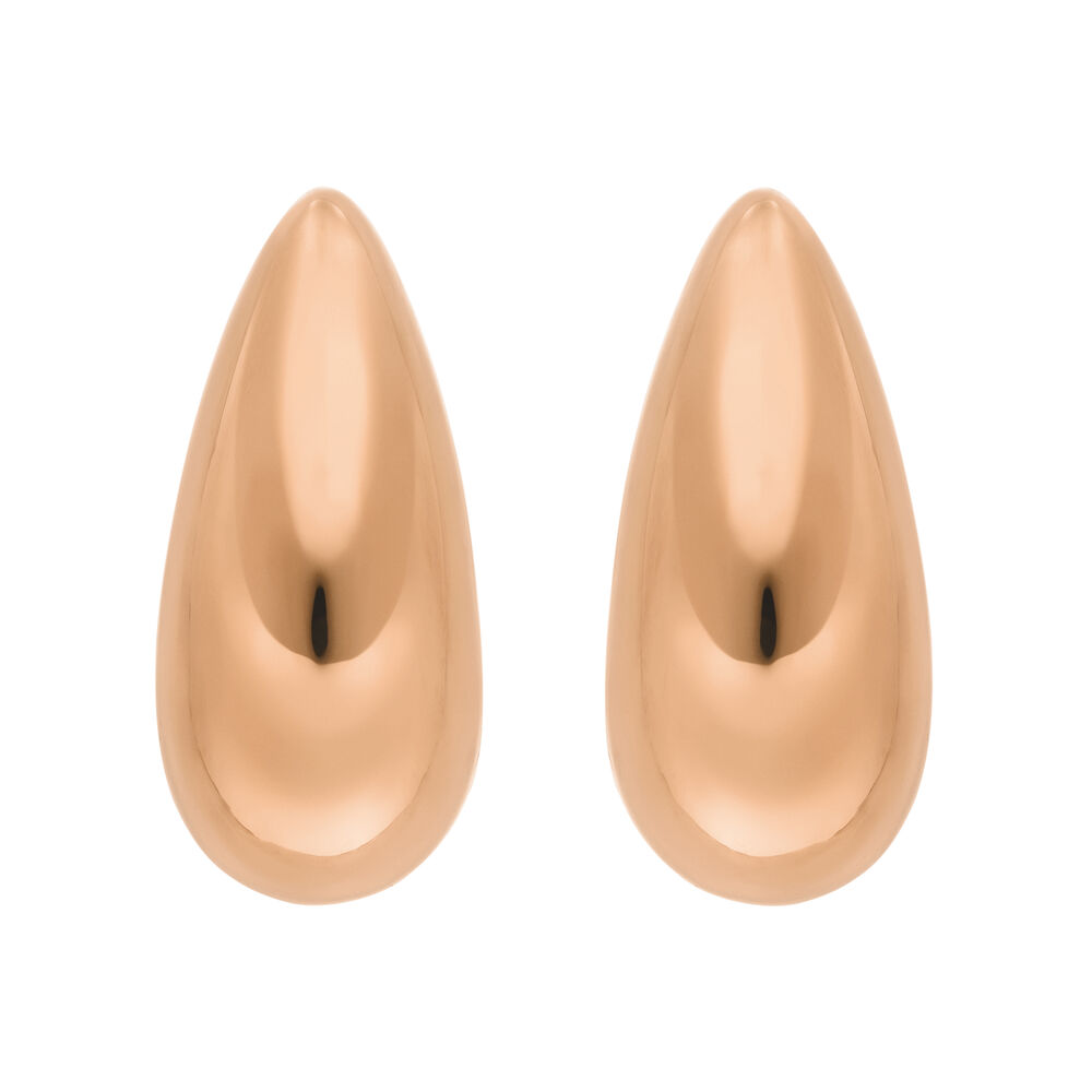 Ohrstecker Big Drop, 18 K Rosegold vergoldet