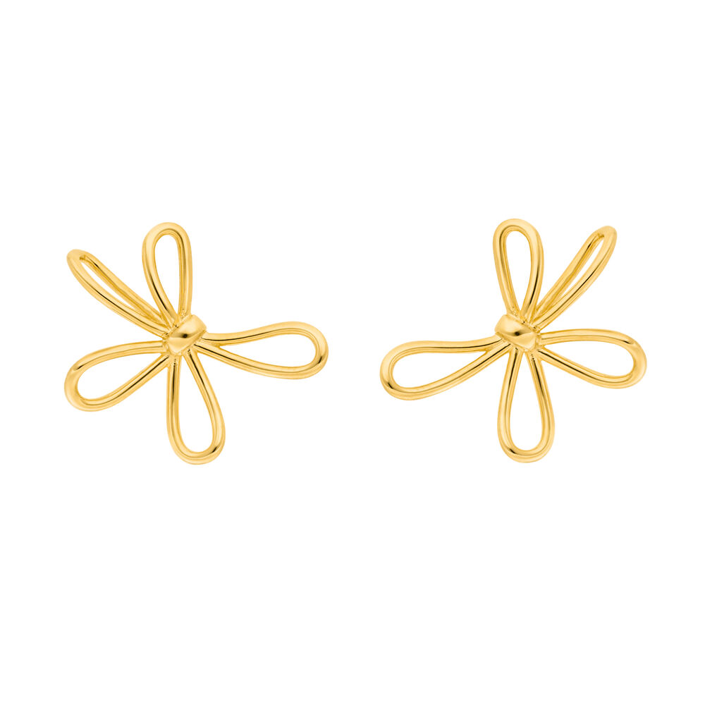 Ohrstecker Blossom, gro�, 18 K Gelbgold vergoldet