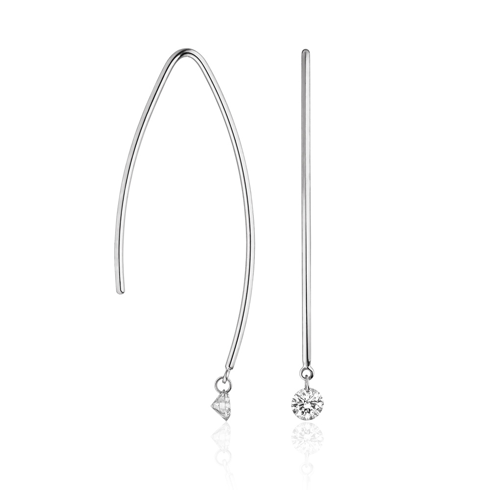Creole Pure M Diamant, 18 Karat Wei�gold