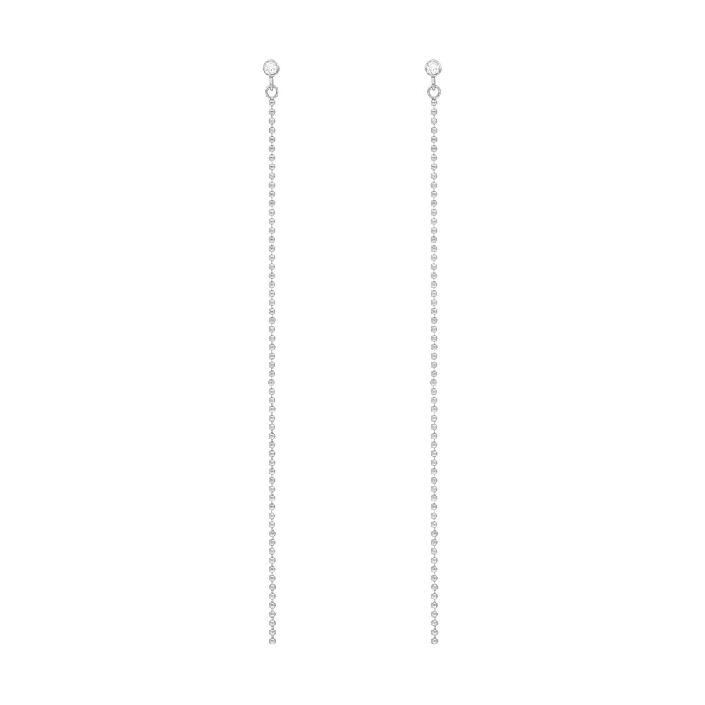 Ohrstecker MY FIRST DIAMOND, ball chain, 14 Karat Wei�gold