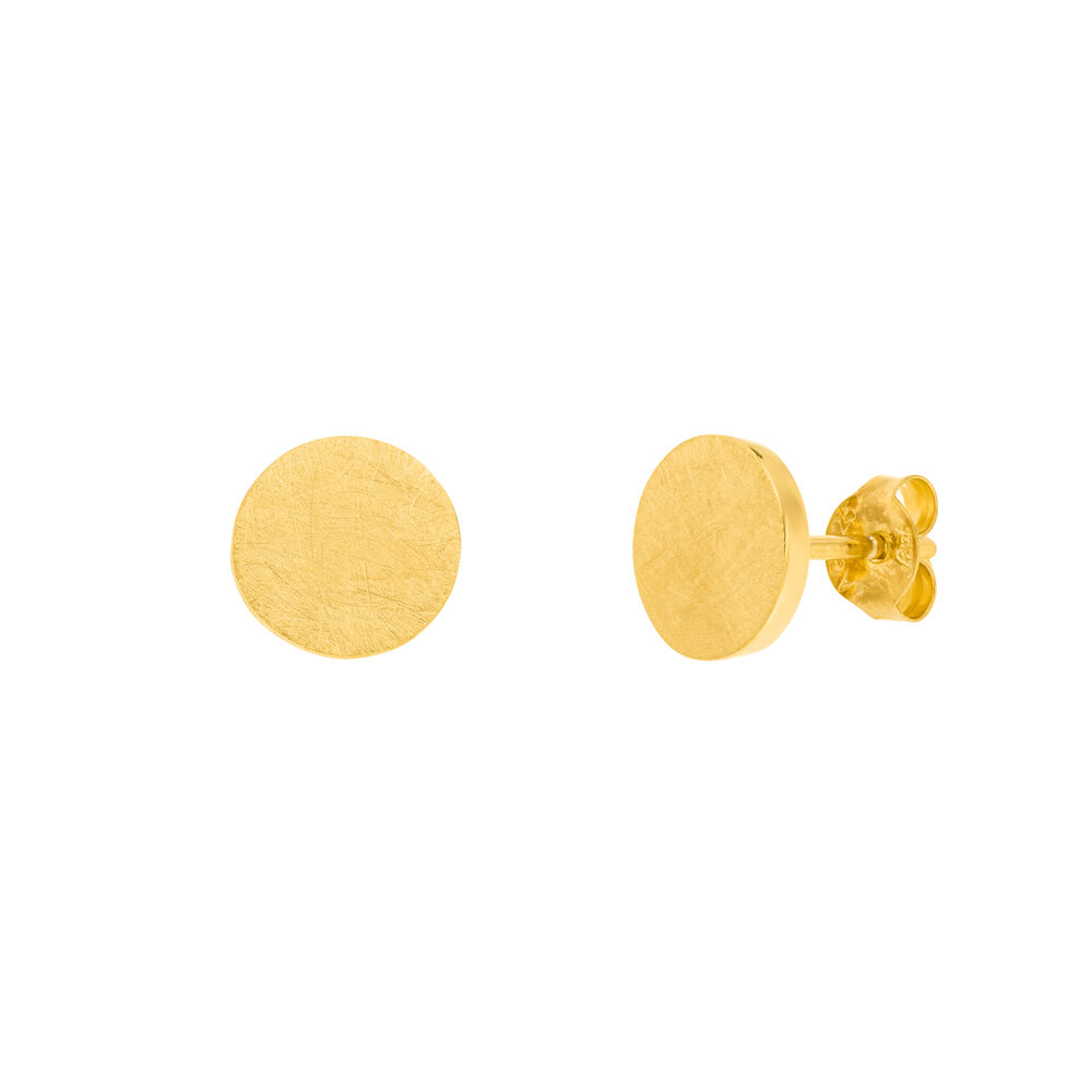 Ohrstecker Pl�ttchen, klein, 18 K Gelbgold vergoldet