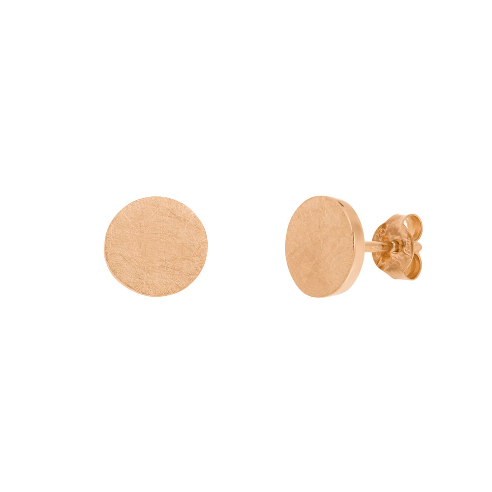 Ohrstecker Pl�ttchen, klein, 18 K Rosegold vergoldet