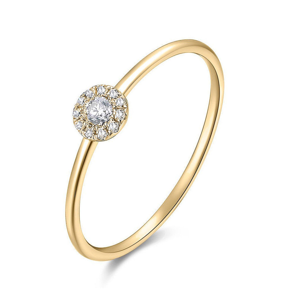 Ring Pav� II, 18 Karat Gelbgold