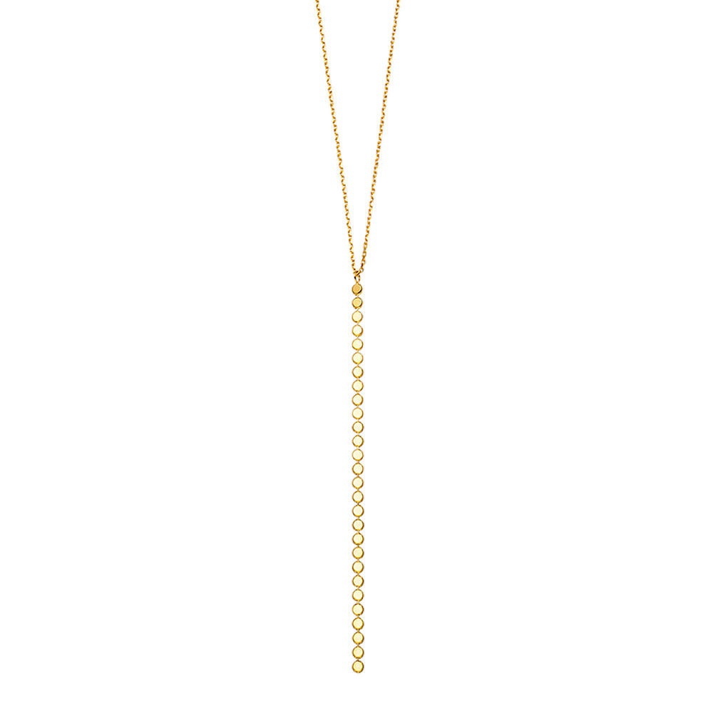 Y-Halskette Mesh, 18 Karat Gelbgold vergoldet