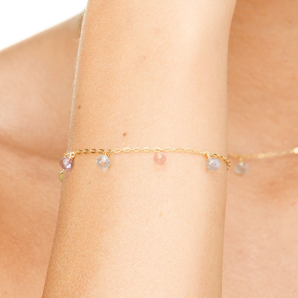 Armkette SWEET GEMS, 14 Karat Gelbgold 