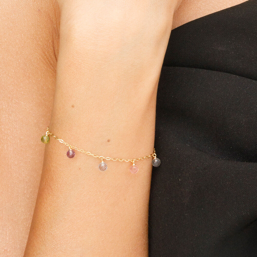 Armkette SWEET GEMS, 14 Karat Gelbgold 