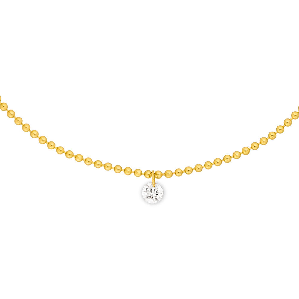 Armkette PURE Ball Chain, Diamant, 14 Karat Gelbgold 