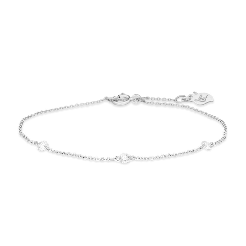 Armkette PURE Triple Diamant, 18 Karat Wei�gold 