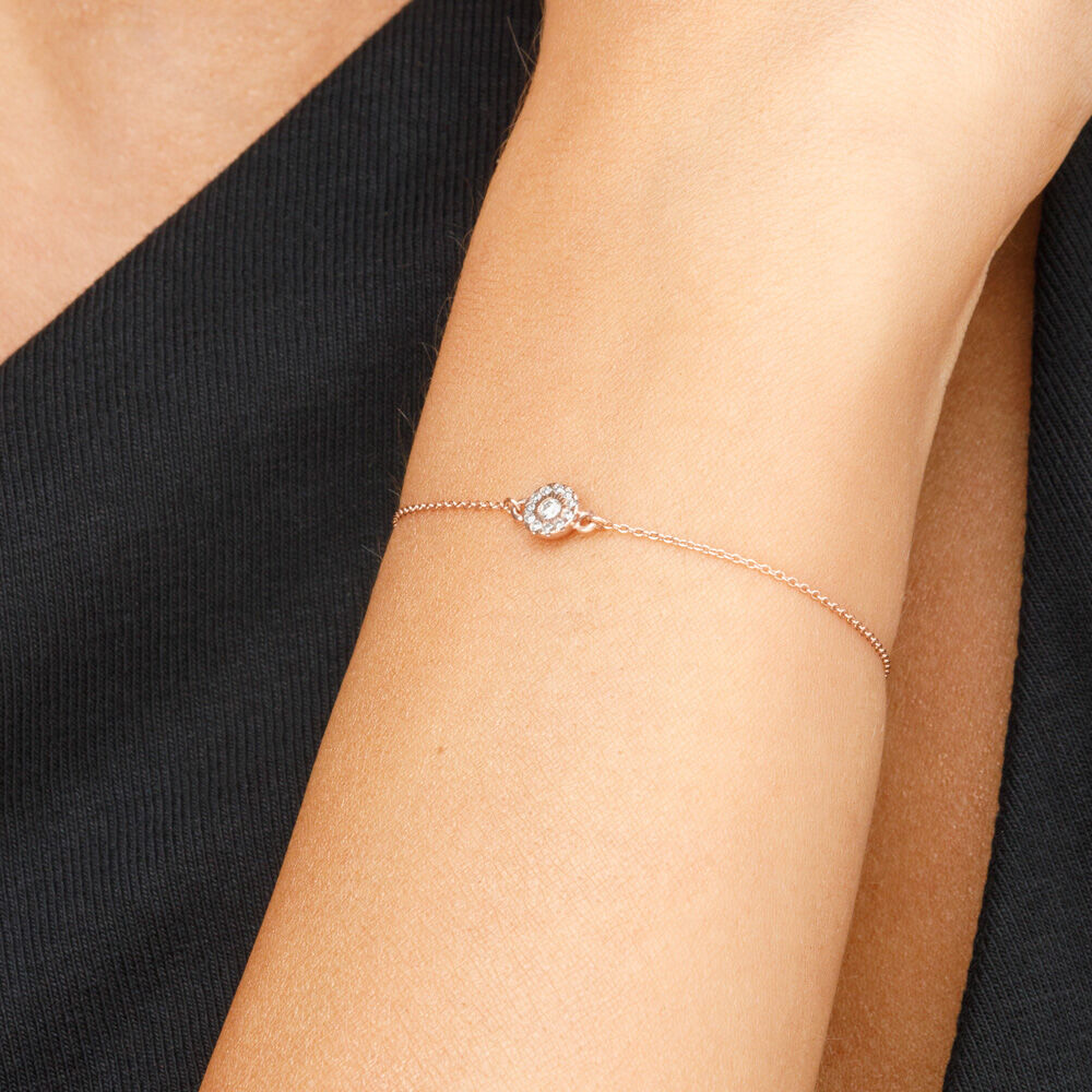 Armkette Pav� II mit Diamanten, 18 Karat Rosegold 