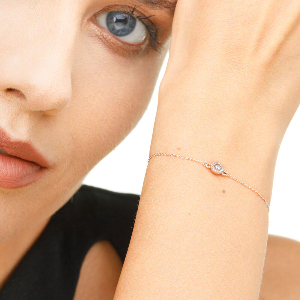 Armkette Pav� II mit Diamanten, 18 Karat Rosegold 