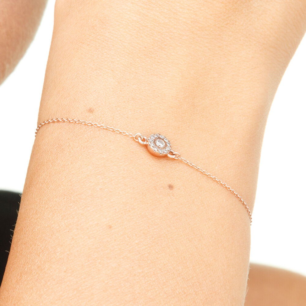 Armkette Pav� II mit Diamanten, 18 Karat Rosegold 