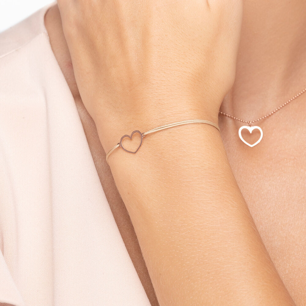 Freundschaftsarmband GENTLE HEART, 14 Karat Rosegold 