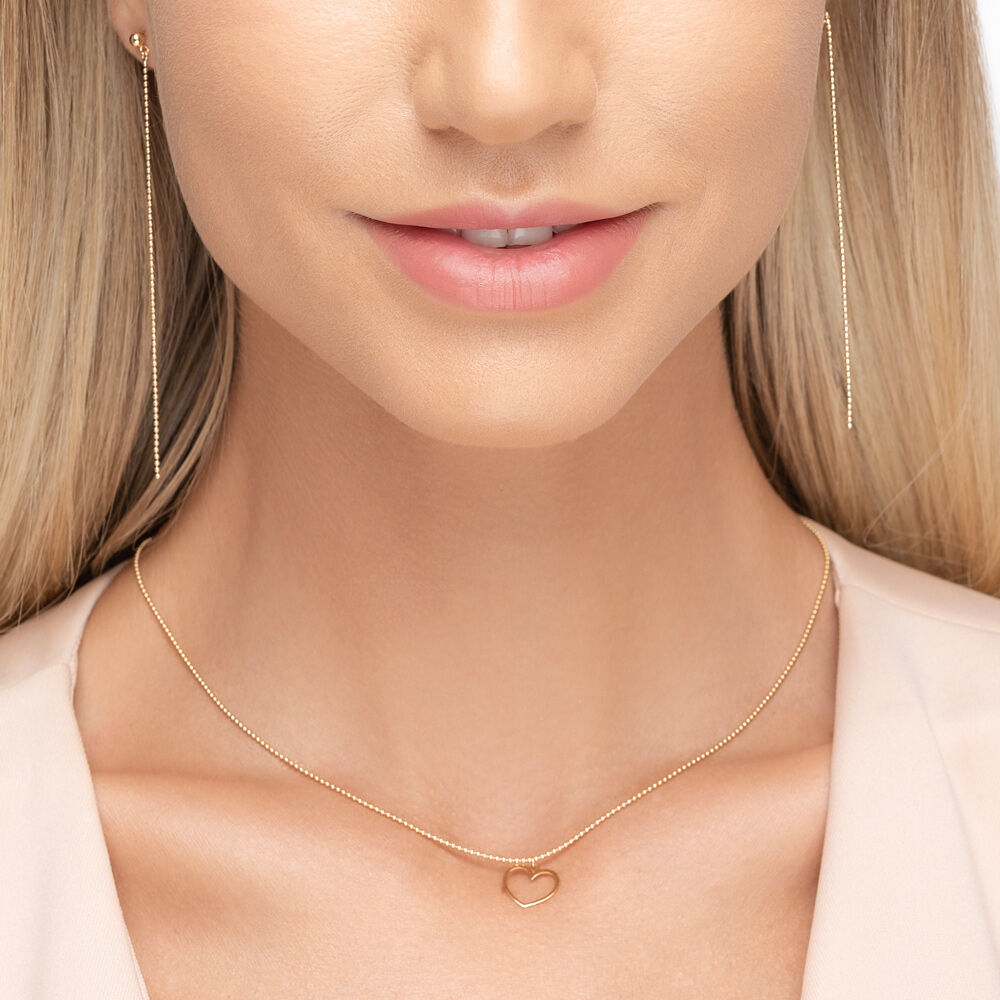 Halskette GENTLE HEART, 14 Karat Gelbgold 
