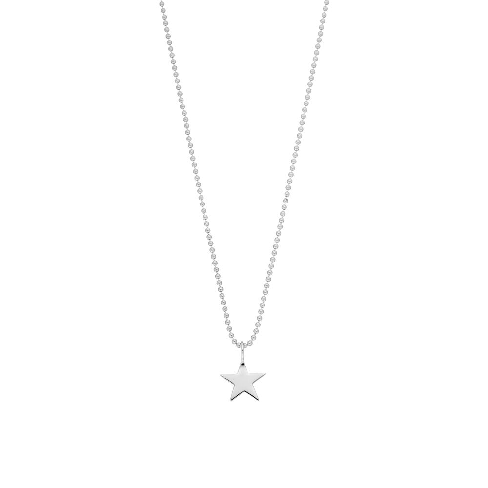 Halskette STAR, 14 Karat Wei�gold 