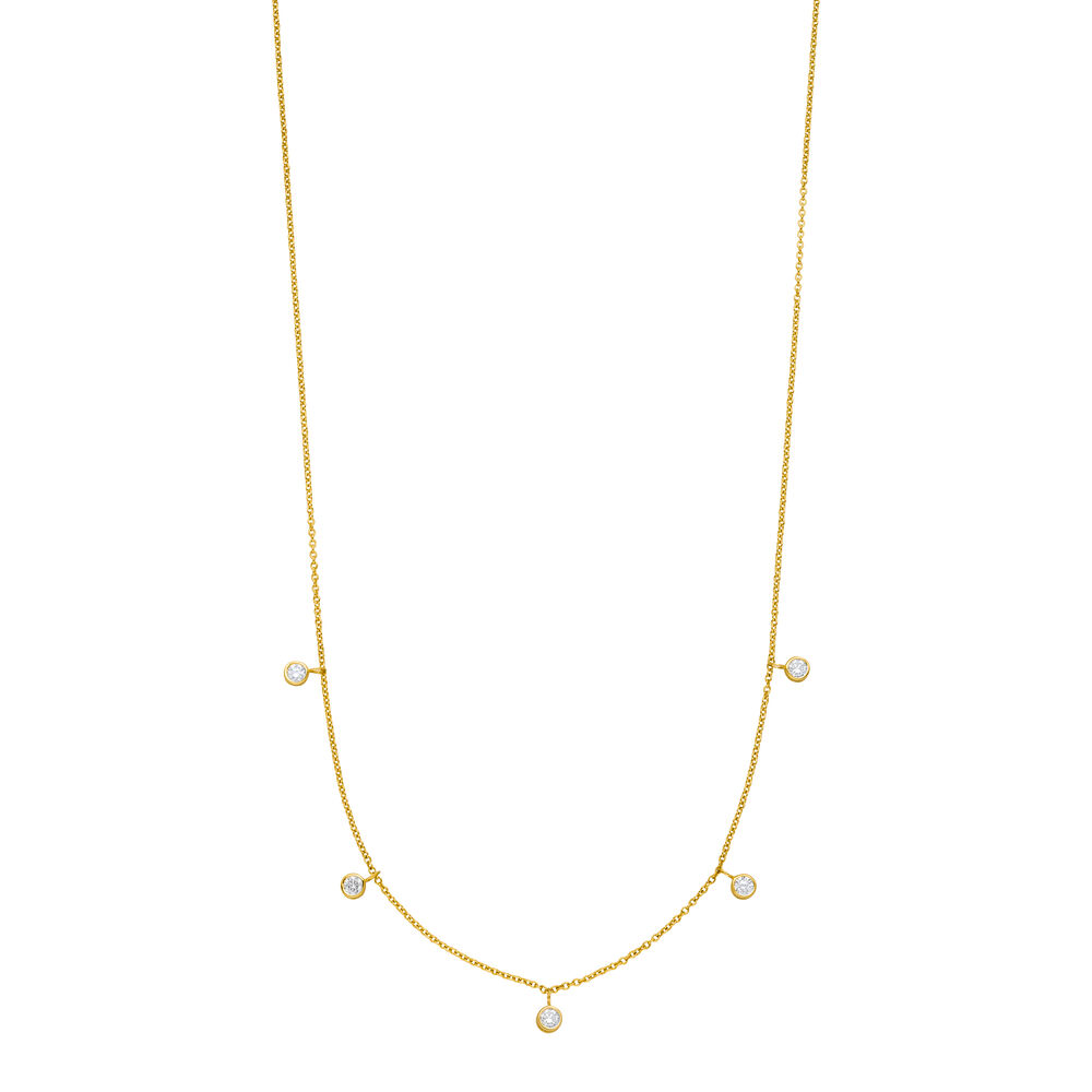 Halskette MY FIRST DIAMOND Charms, 14 Karat Gelbgold 