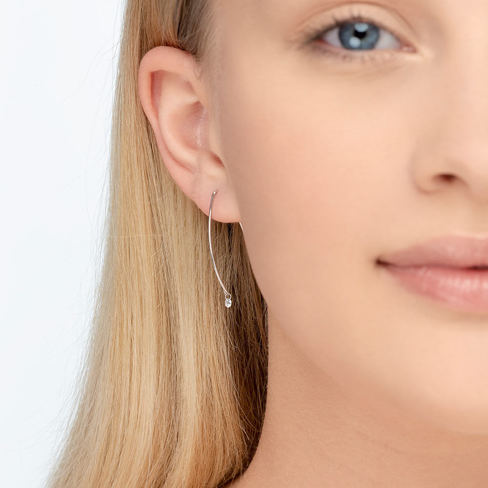 Creole Pure M Diamant, 18 Karat Wei�gold 