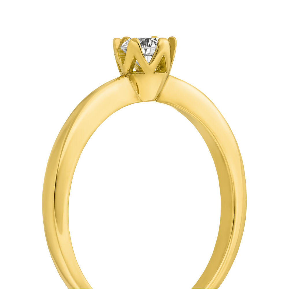 Verlobungsring Classic Solitair 0,25ct, 14 Karat Gelbgold 