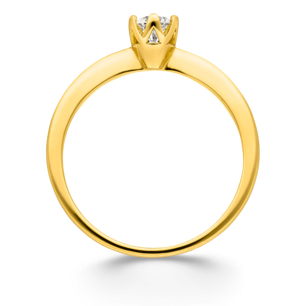 Verlobungsring Classic Solitair 0,25ct, 14 Karat Gelbgold 