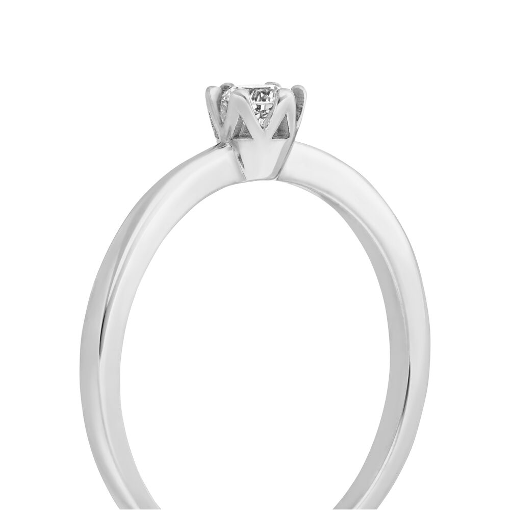 Verlobungsring Classic Solitair 0,14ct, 14 Karat Wei�gold 