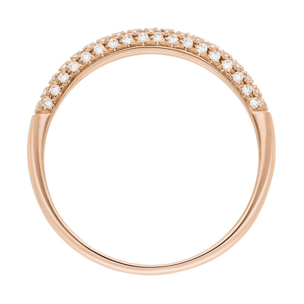 Ring DAZZLE mit Diamanten, 14 Karat Rosegold 